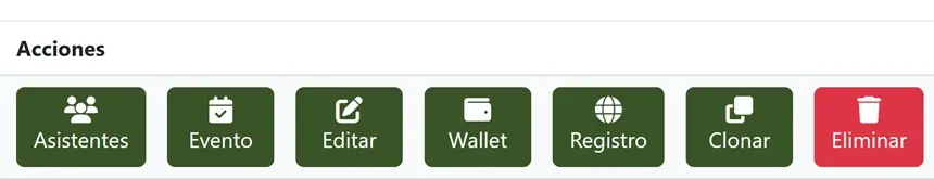 Botones web de registro Botones web de registro